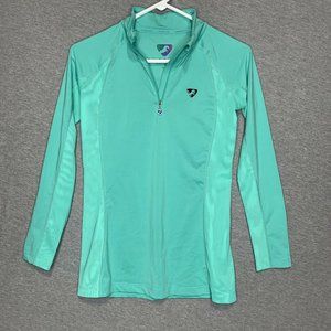 Aubrion Ladies Newbury Long Sleeve Vented Small Equestrian Base Layer 1/4 Zip